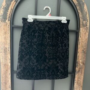 Forever 21 Black Floral Mini Skirt